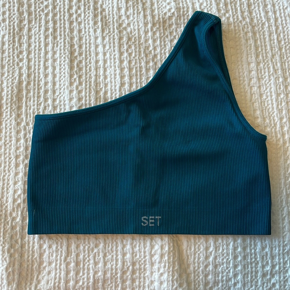 Set Active One Shoulder Sports Bra Size S